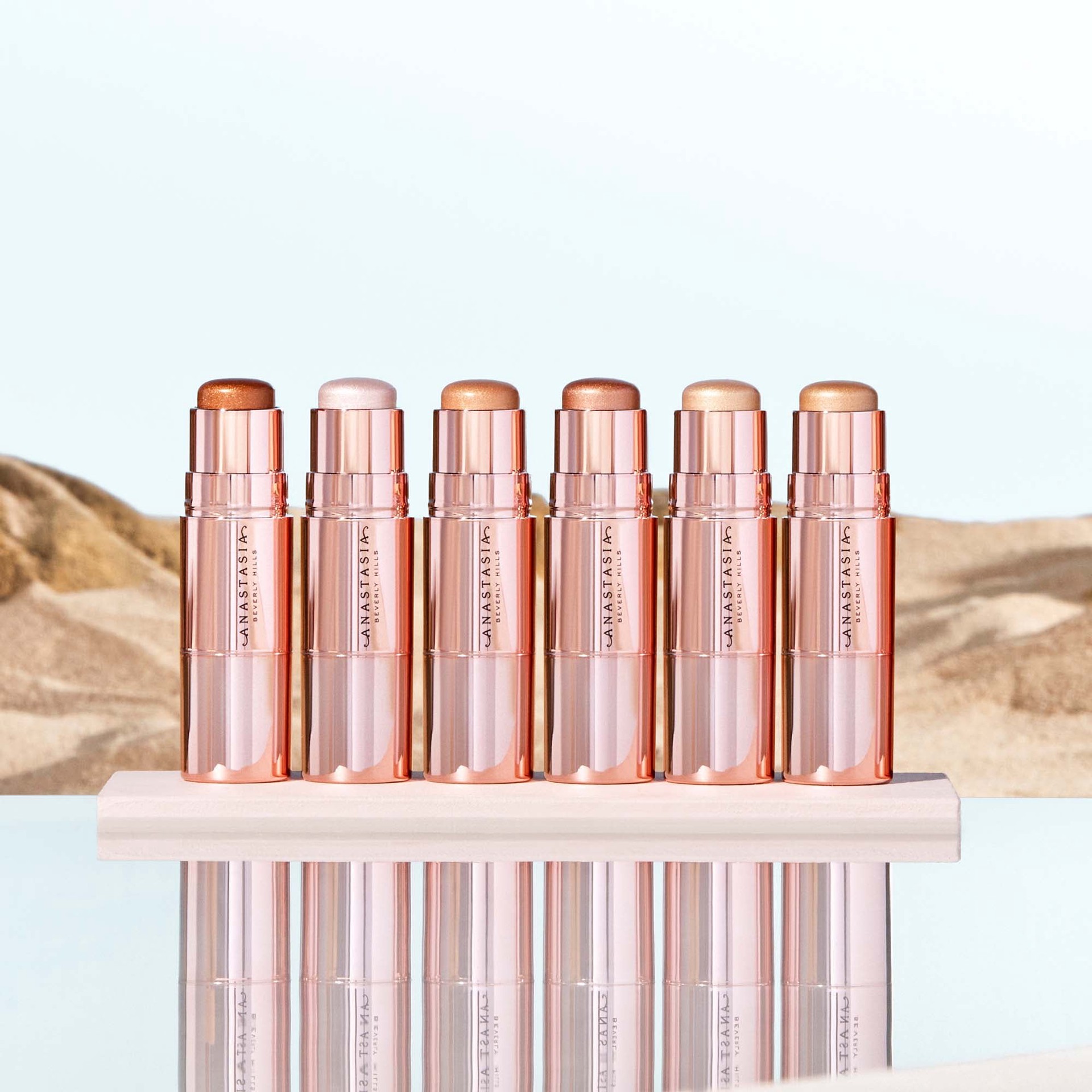 slide 5 of 5, Anastasia Beverly Hills Cream Stick Highlighter with Brush Applicator Pink Diamond, 