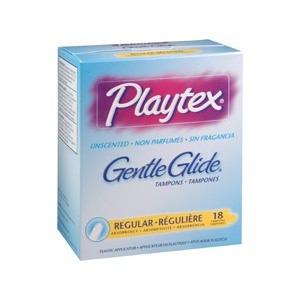 slide 1 of 1, Playtex Gentle Glide Tampons Unscented Regular Absorbency, 18 ct