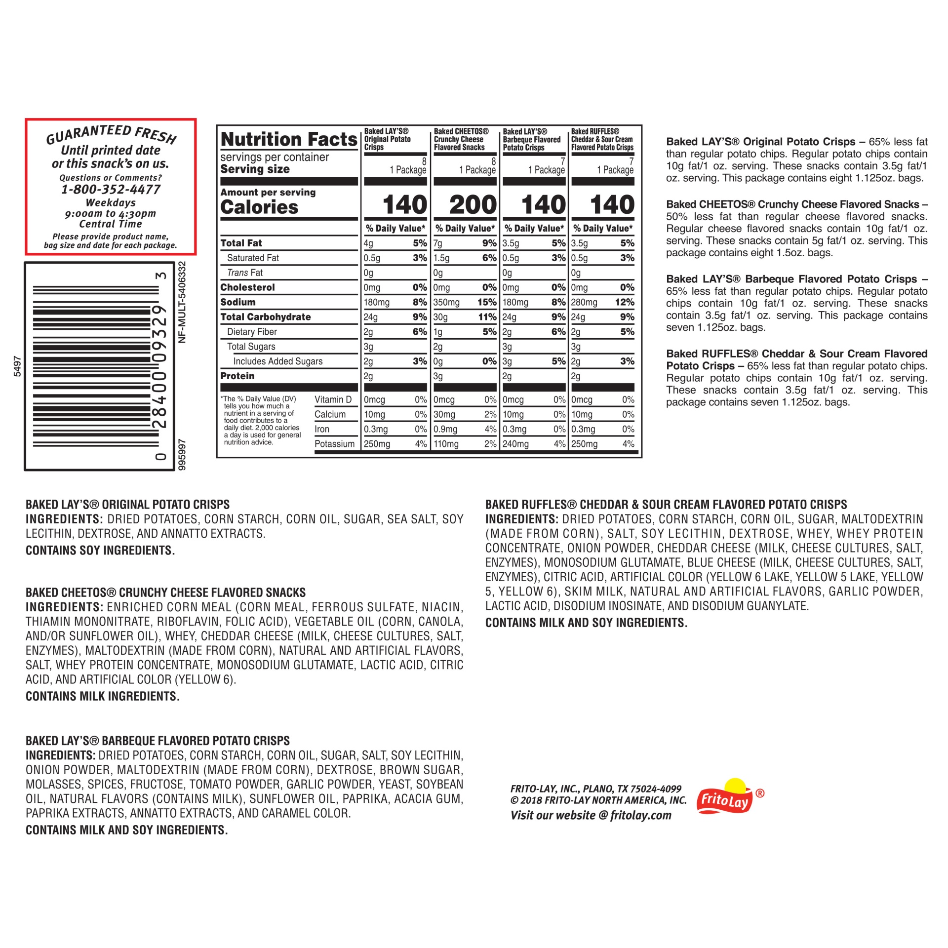 slide 2 of 2, Frito Lay Baked Variety Pack, 