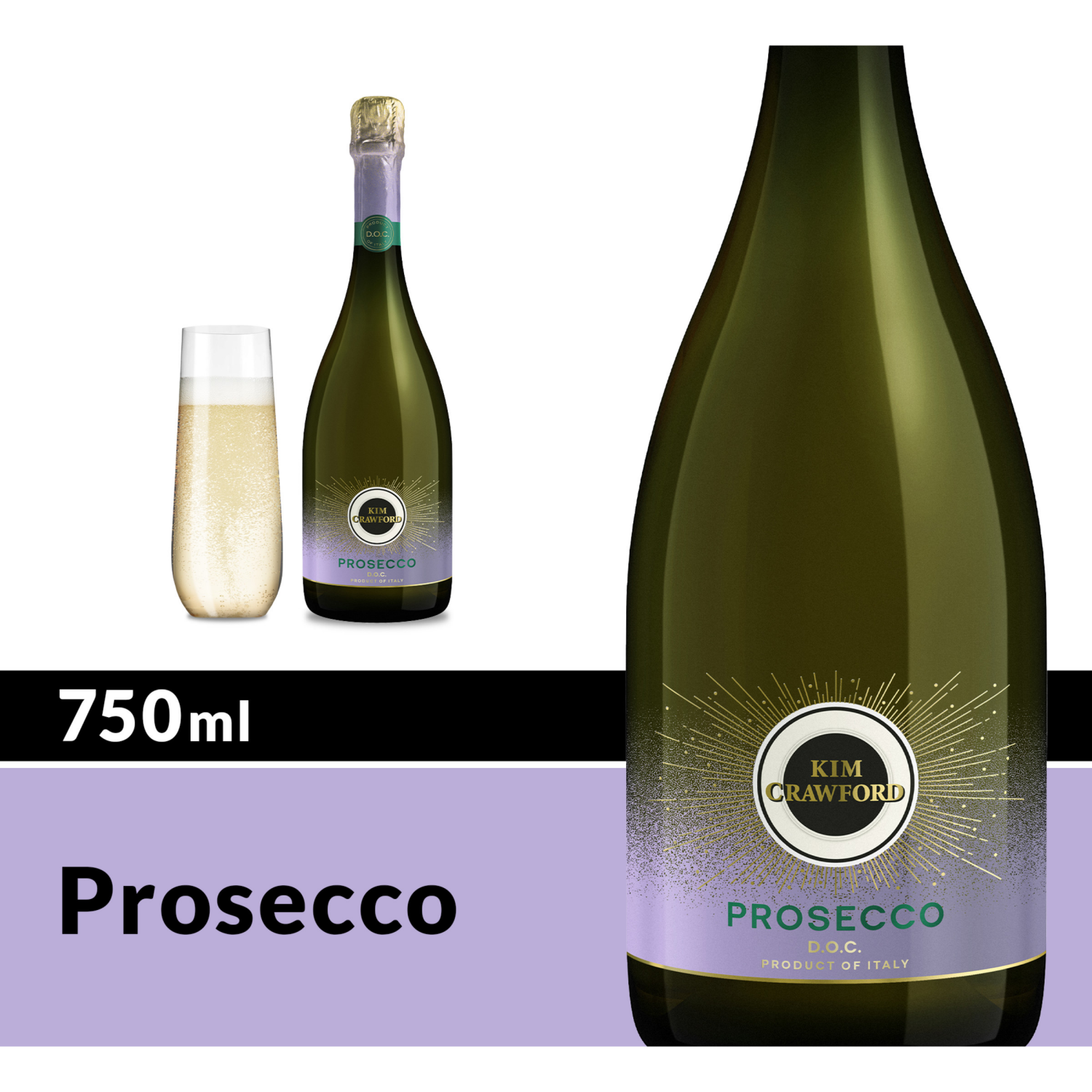slide 4 of 8, Kim Crawford Prosecco DOC, Italian White Sparkling Wine, 750 mL Bottle, 750 ml