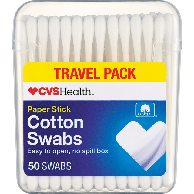 slide 1 of 1, CVS Cotton Swabs, 50 ct
