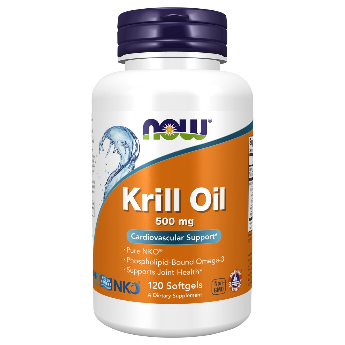 slide 1 of 4, NOW Krill Oil 500 mg - 120 Softgels, 120 ct