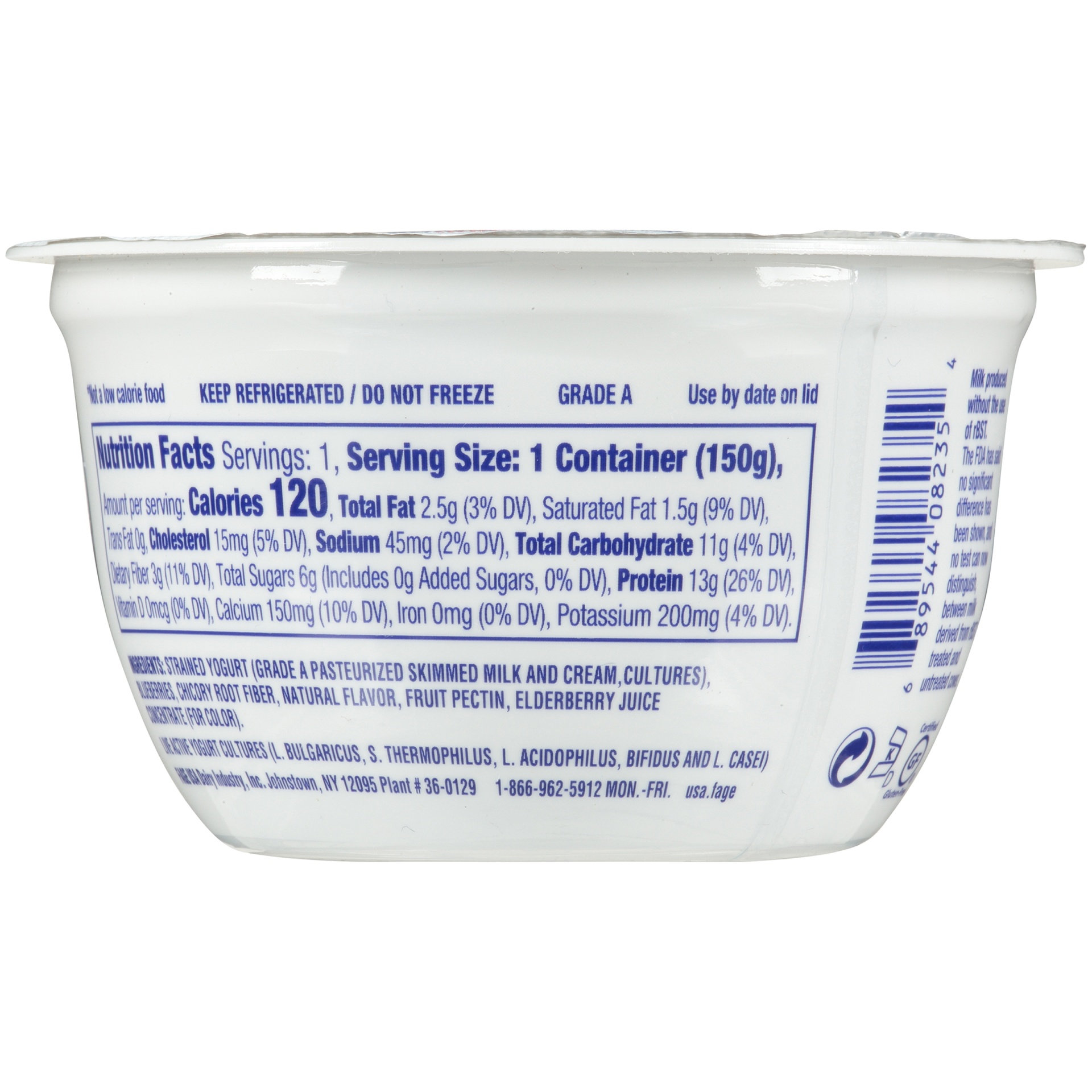 slide 4 of 6, Fage Trublend Blueberry Greek Yogurt, 5.3 oz