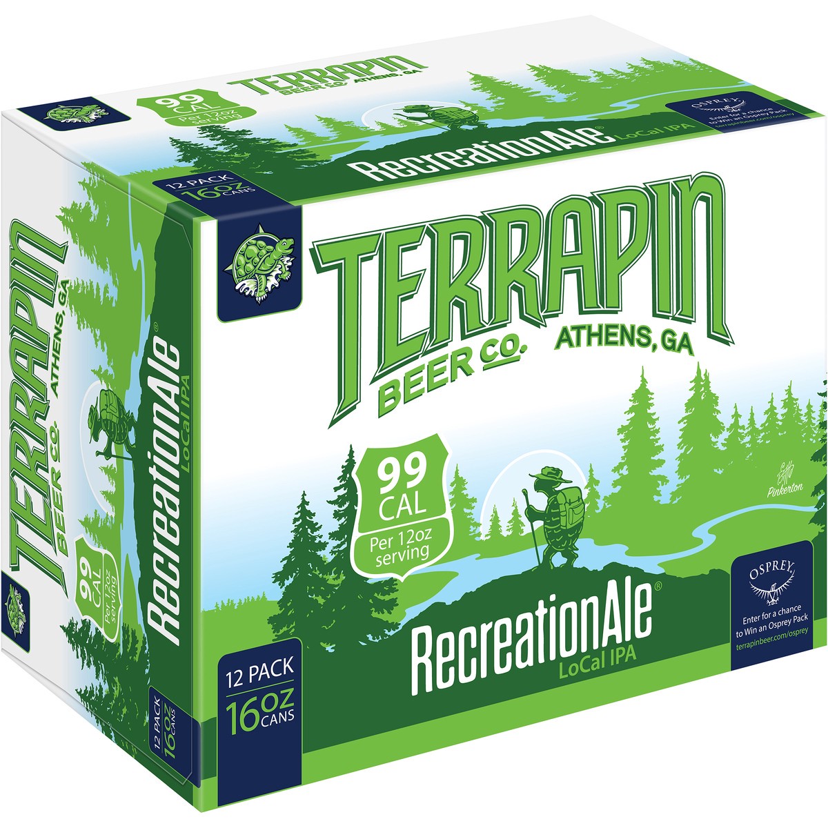 slide 7 of 9, Terrapin RecreationAle LoCal IPA Craft Beer, 4.2% ABV, 12 pack, 16-oz beer cans, 16 fl oz