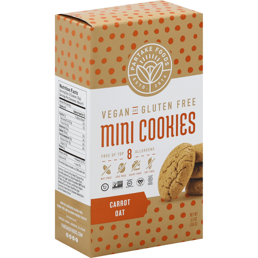 slide 2 of 2, Partake Foods Carrot Oat Mini Cookies, 5.5 oz