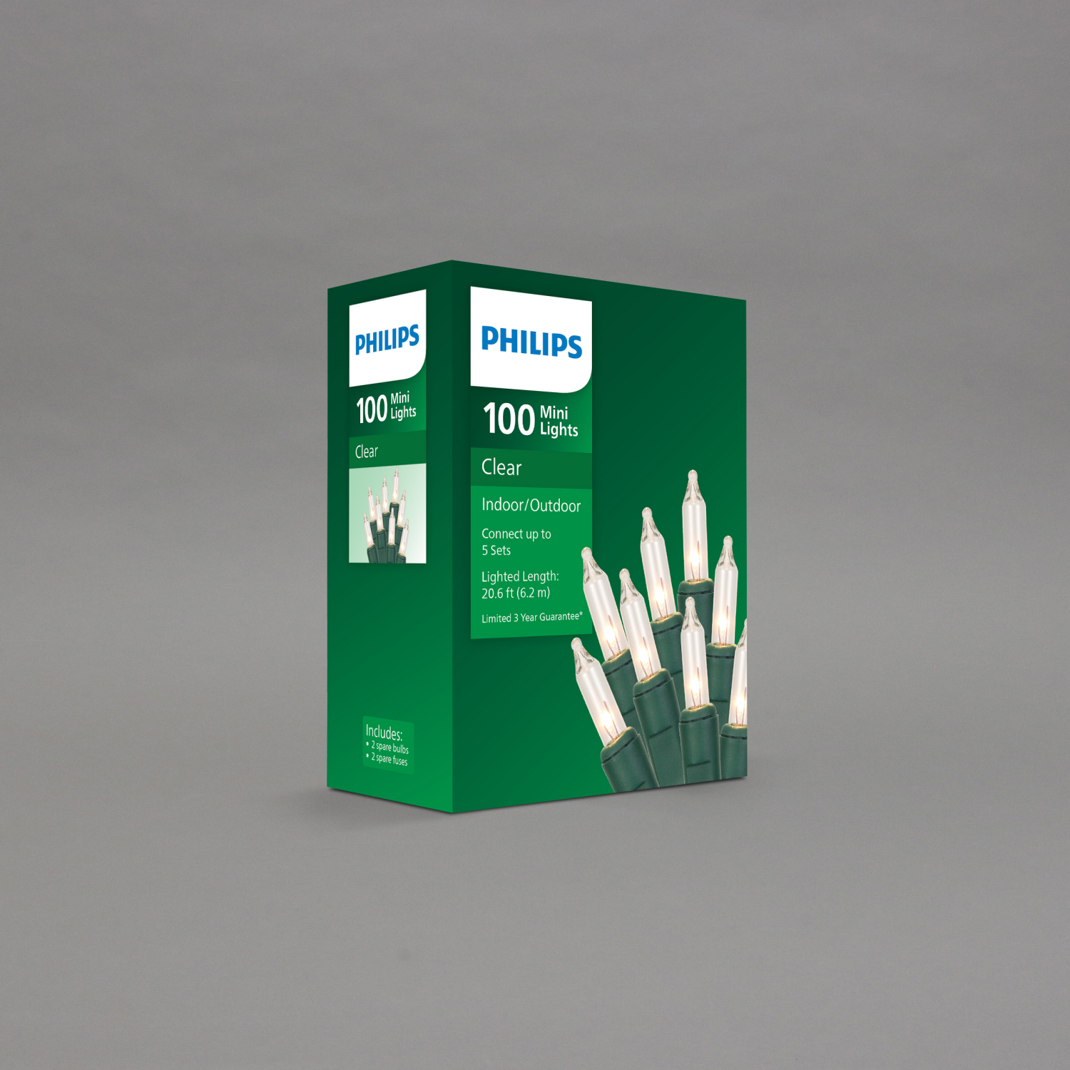 slide 3 of 5, Philips 100 Mini Lights, Clear, 20.6 ft ltd