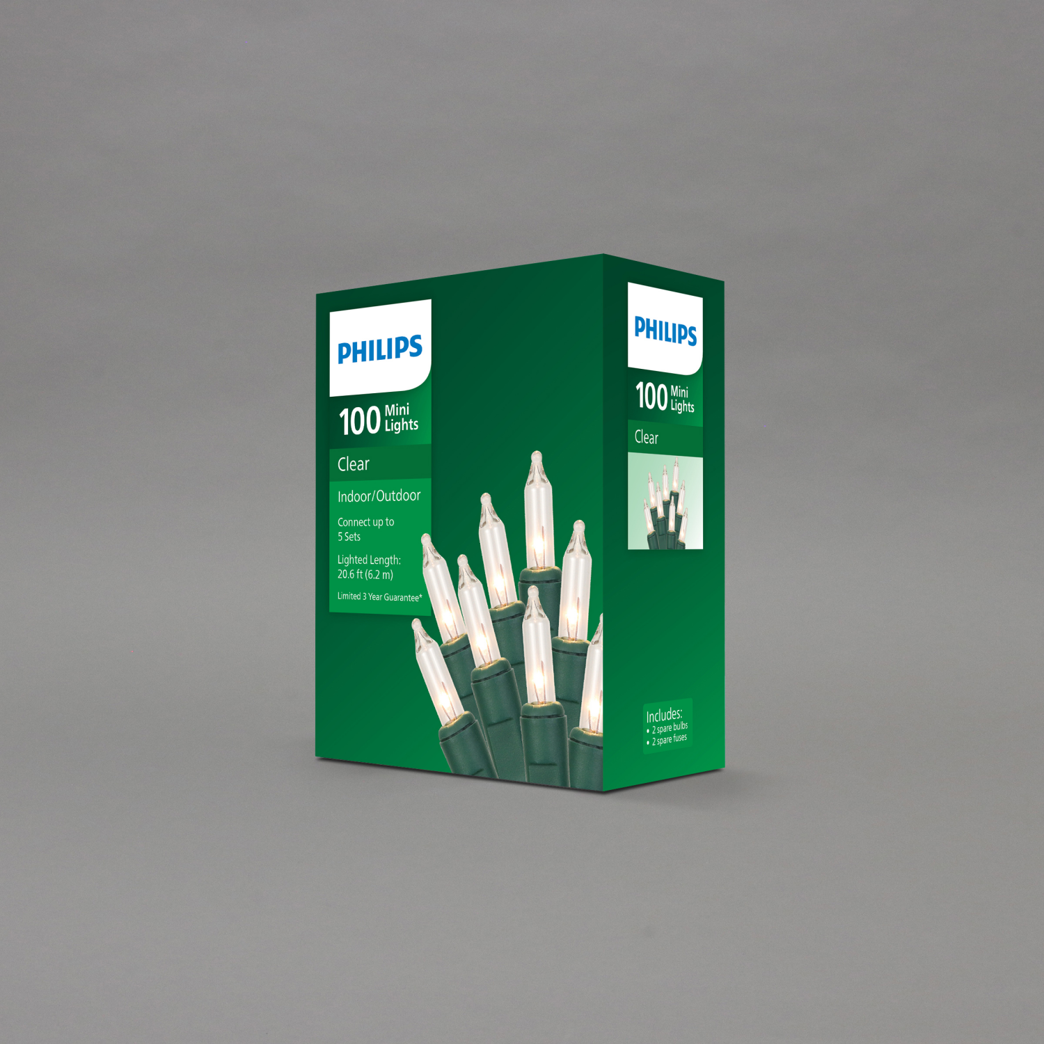 slide 4 of 5, Philips 100 Mini Lights, Clear, 20.6 ft ltd