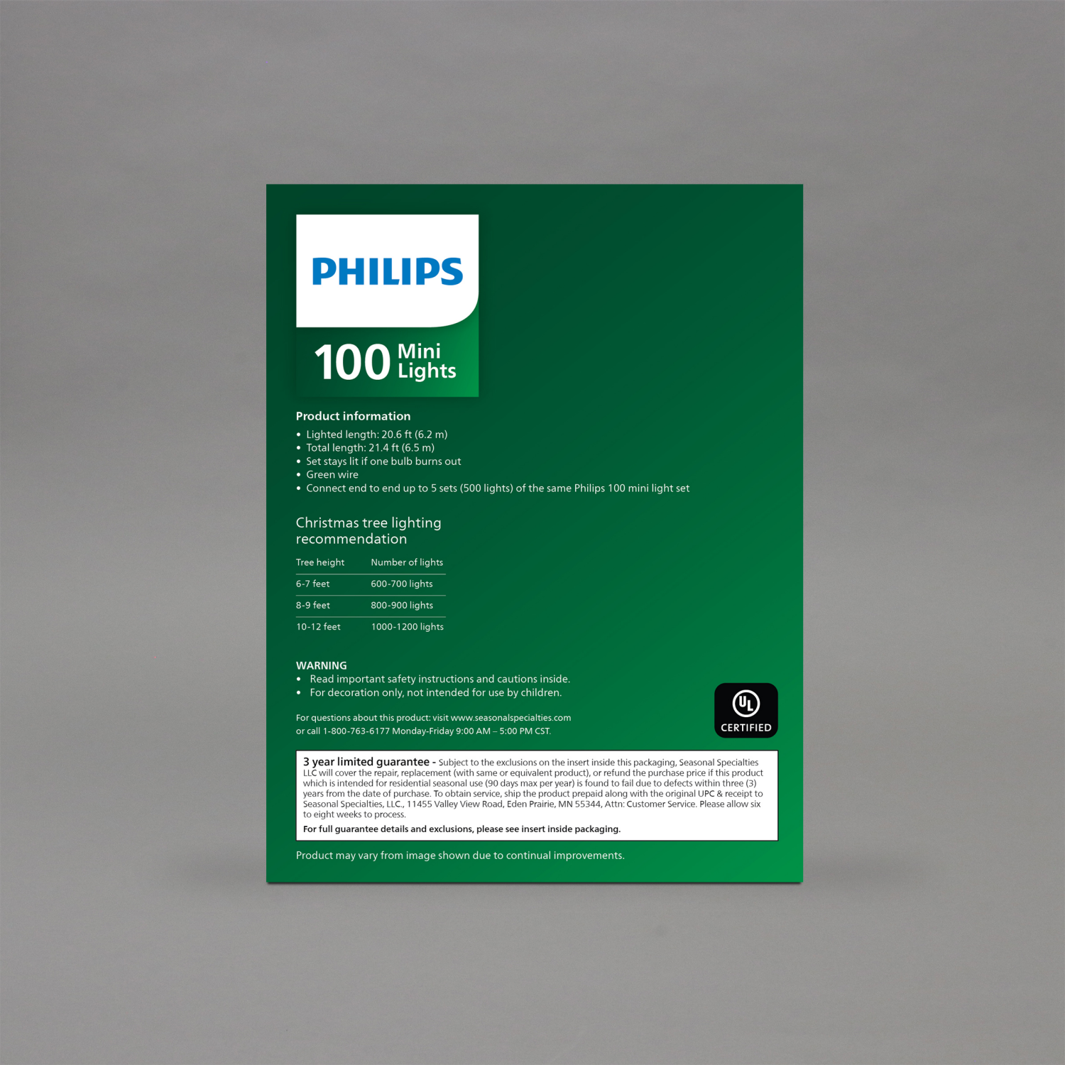 slide 2 of 5, Philips Multi Color Indoor / Outdoor Christmas Lights, 100 ct