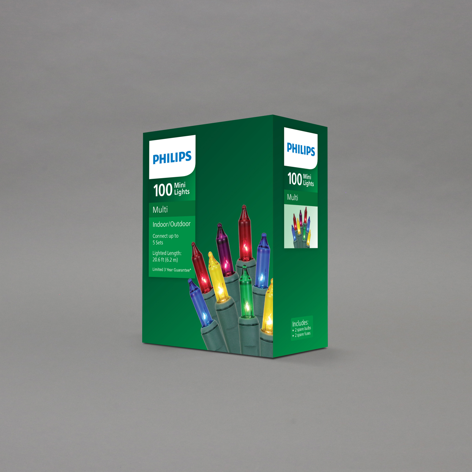 slide 4 of 5, Philips Multi Color Indoor / Outdoor Christmas Lights, 100 ct