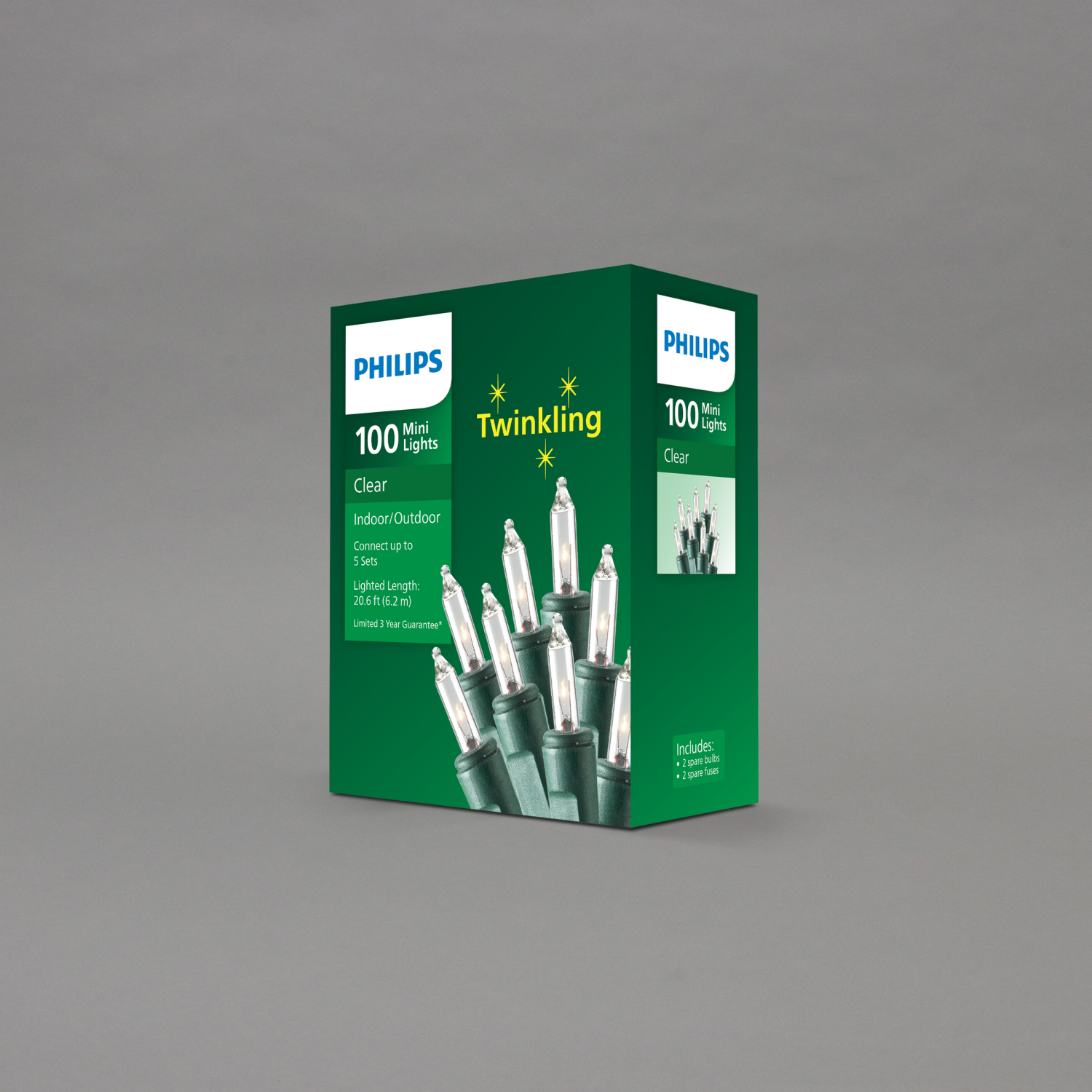 slide 3 of 4, Philips Twinkling 100 Mini Lights, Clear, 20.6 ft ltd