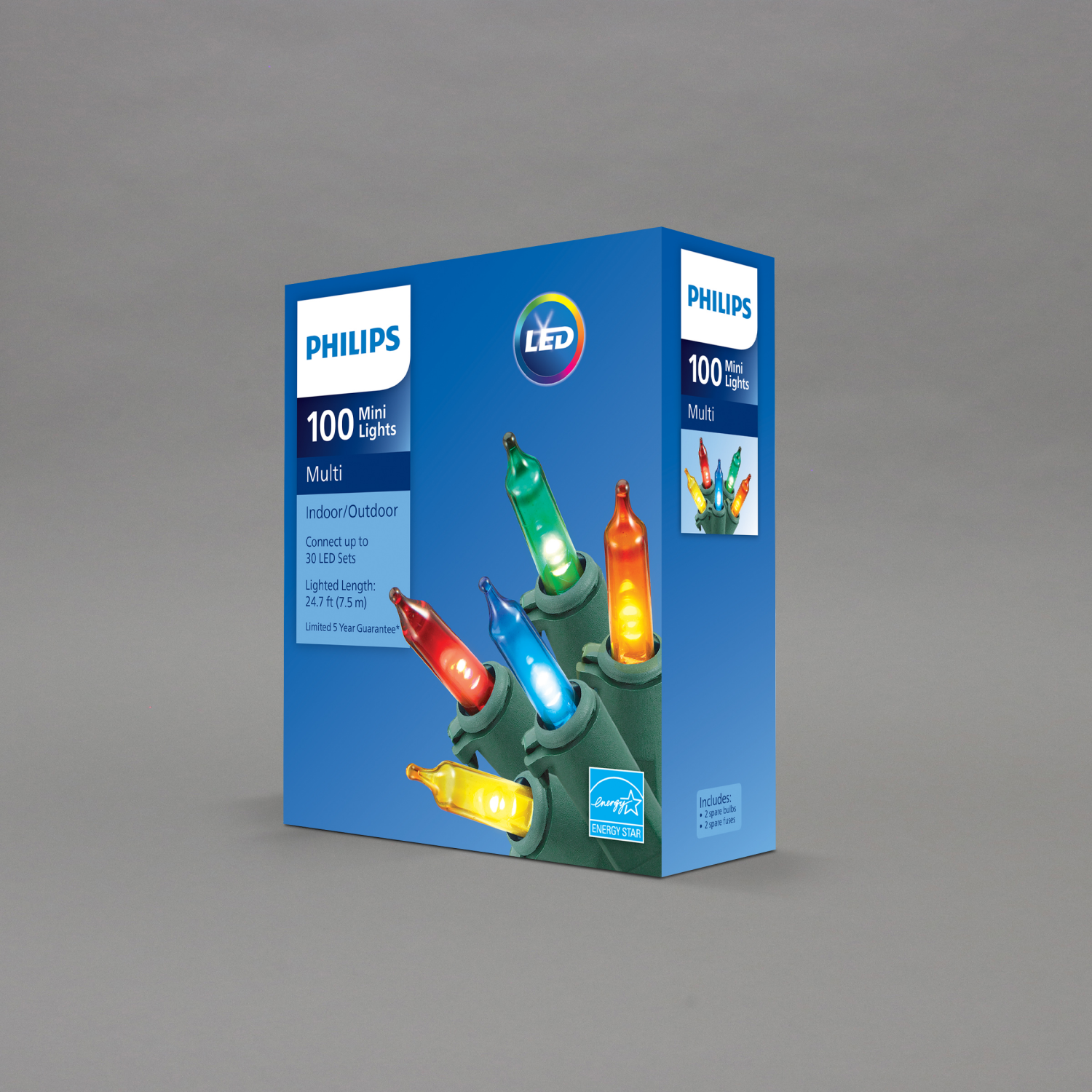 slide 3 of 4, Philips LED 100 Mini Lights, Multi, 24.7 ft