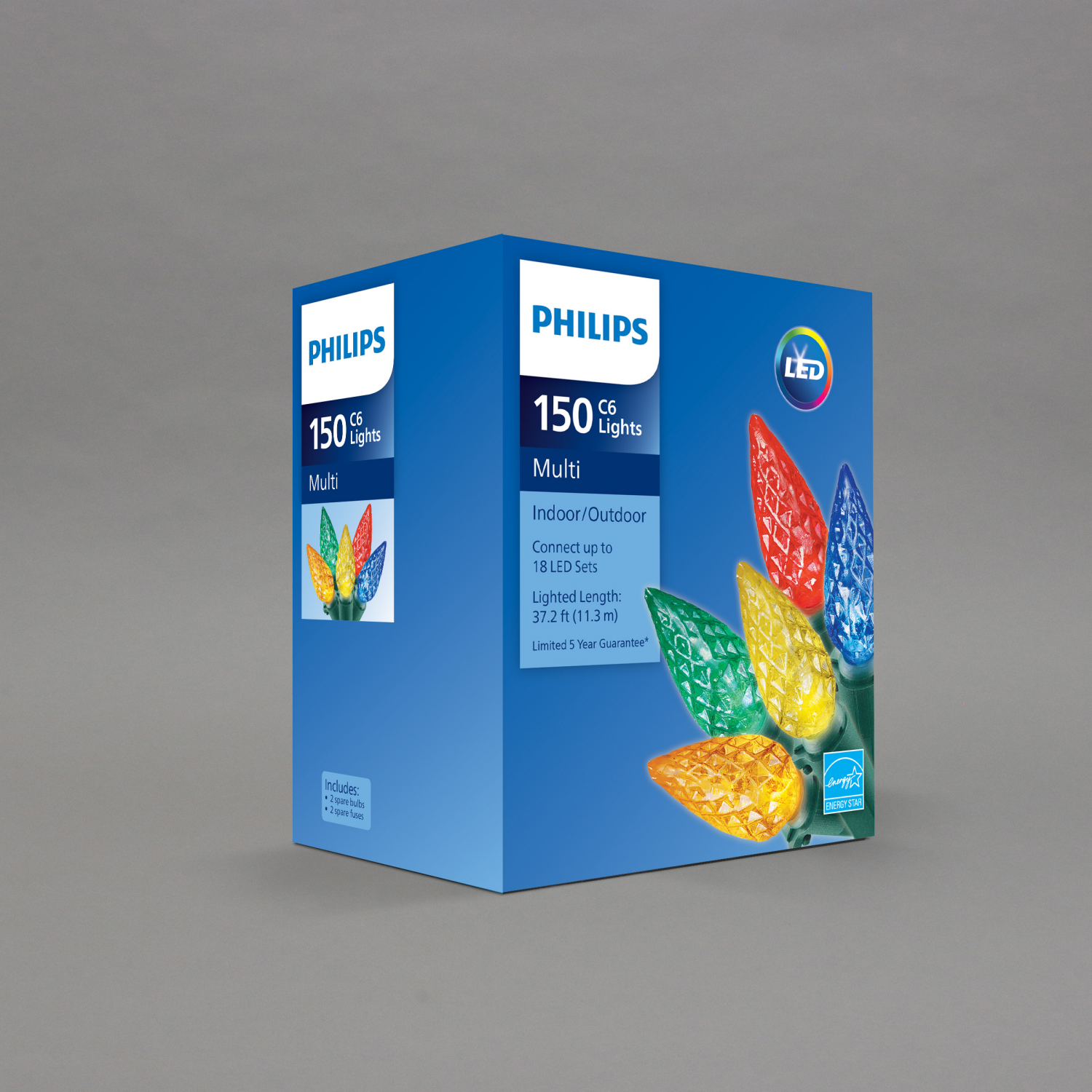 slide 2 of 4, Philips LED 150 C6 Lights, Multi, 37.2 ft ltd