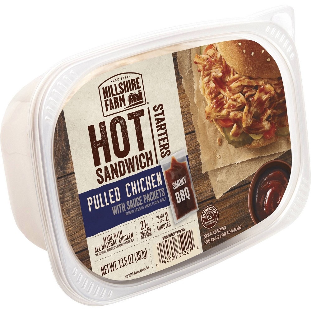 slide 3 of 3, Hillshire Farm Hot Sandwich Starters Pulled Chicken With Smoky Bbq Sauce, 13.5 oz