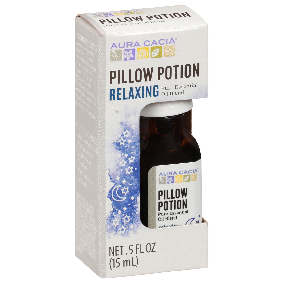 slide 5 of 13, Aura Cacia Relaxing Pillow Potion Essential Oil Blend 0.5 fl oz, 0.5 fl oz