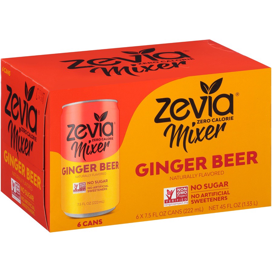 slide 2 of 8, Zevia Ginger Beer Mixers - 6 ct, 6 ct