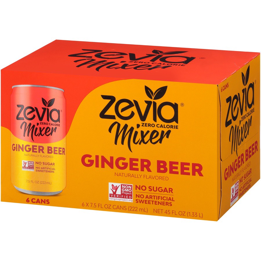slide 3 of 8, Zevia Ginger Beer Mixers, 6 ct