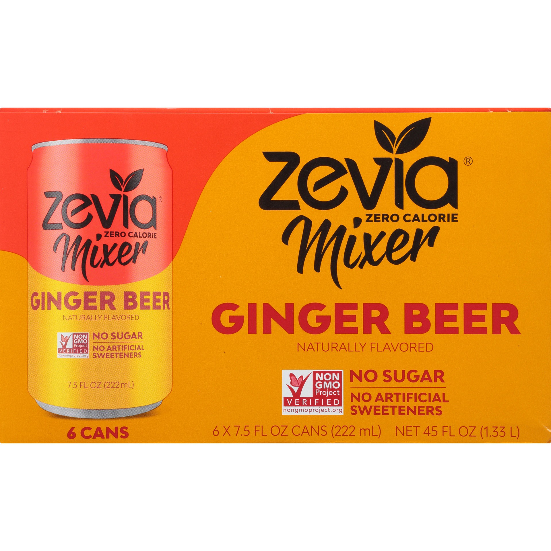 slide 6 of 8, Zevia Ginger Beer Mixers, 6 ct