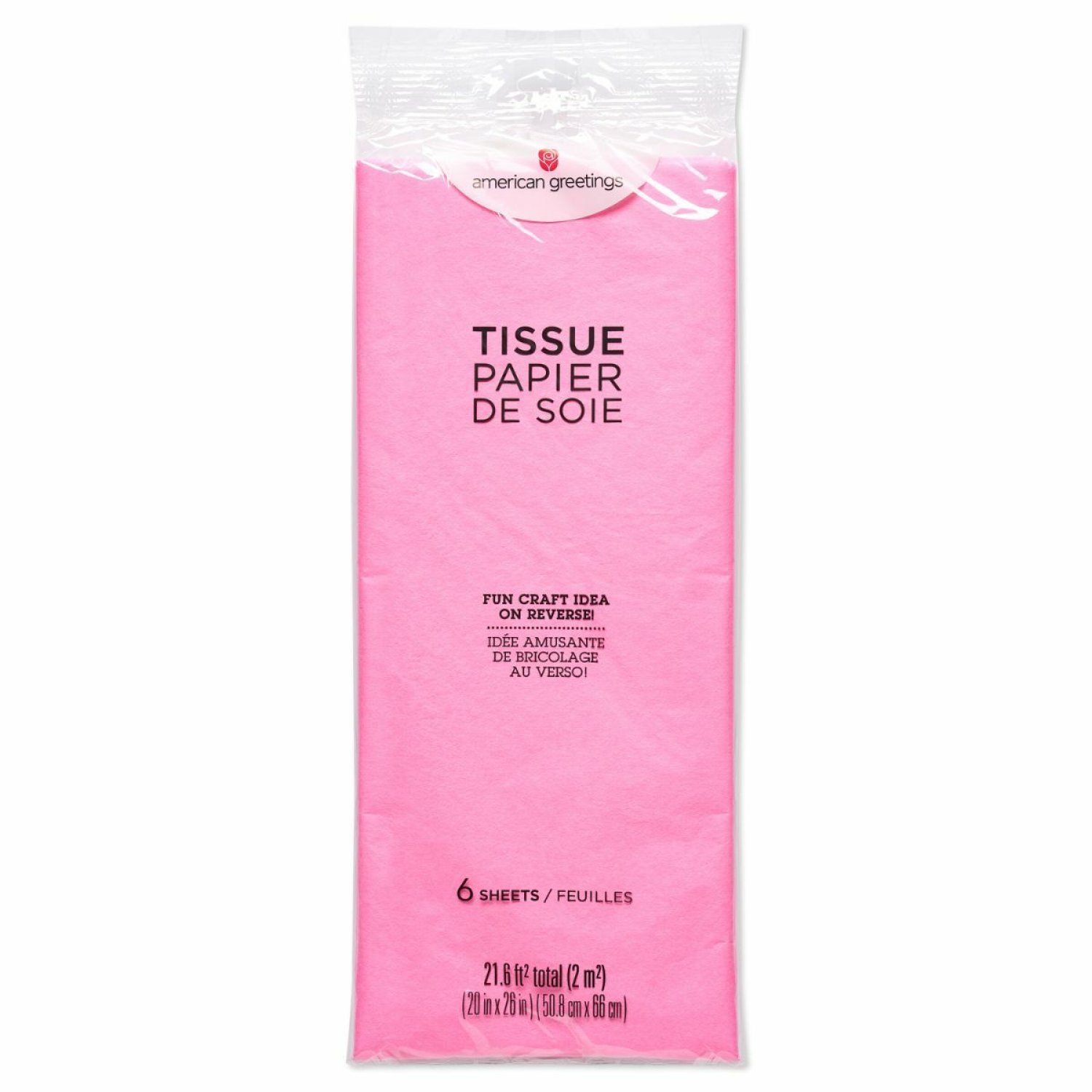 slide 3 of 3, American Greetings Tissue Paper, Light Pink, 1 ct