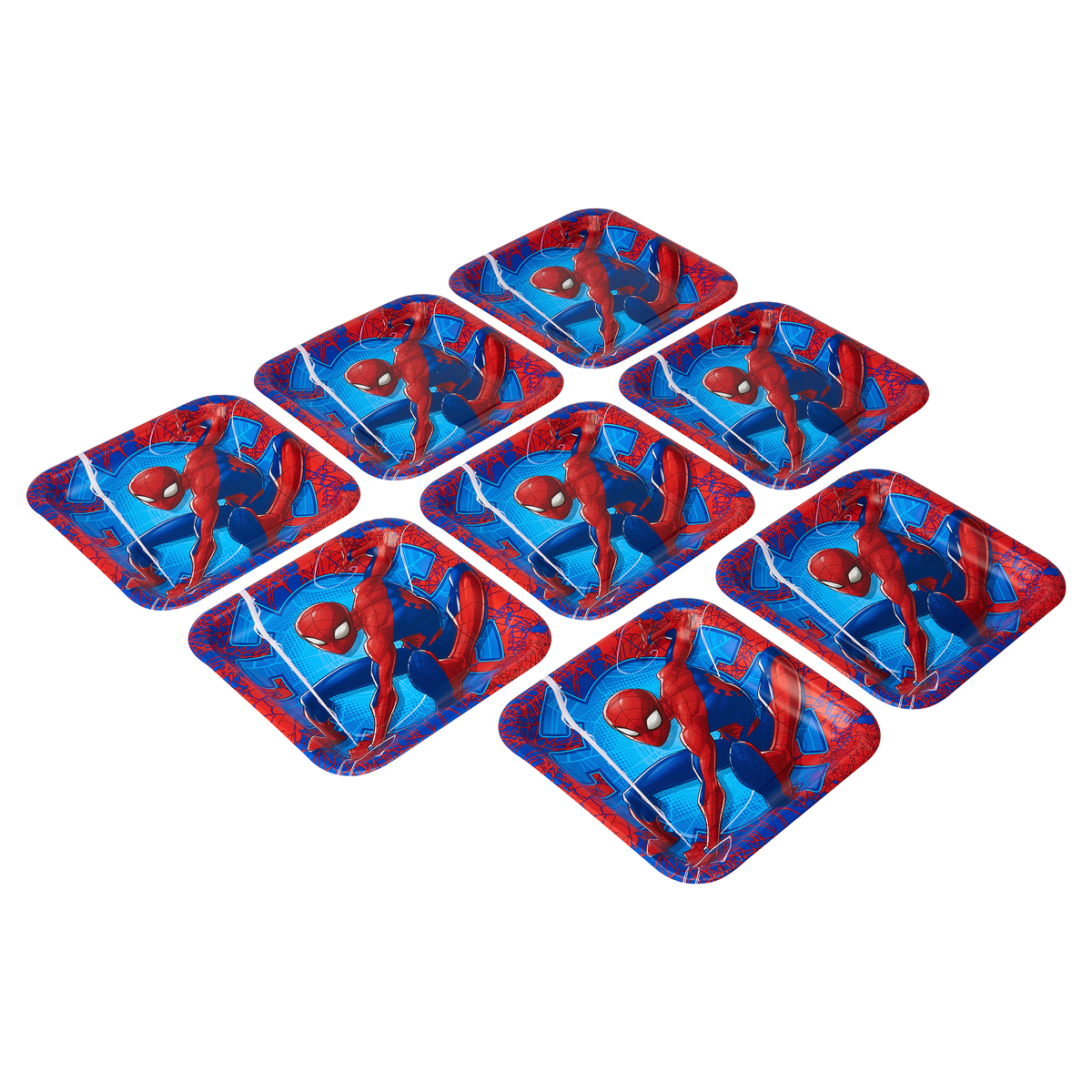 slide 2 of 2, Spider-Man Dinner Square Plate, 8 ct