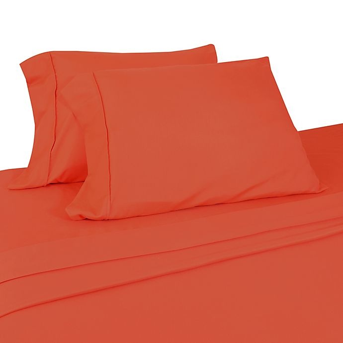 slide 1 of 1, Home Dynamix Micro Lush Microfiber Twin Sheet Set - Orange, 1 ct