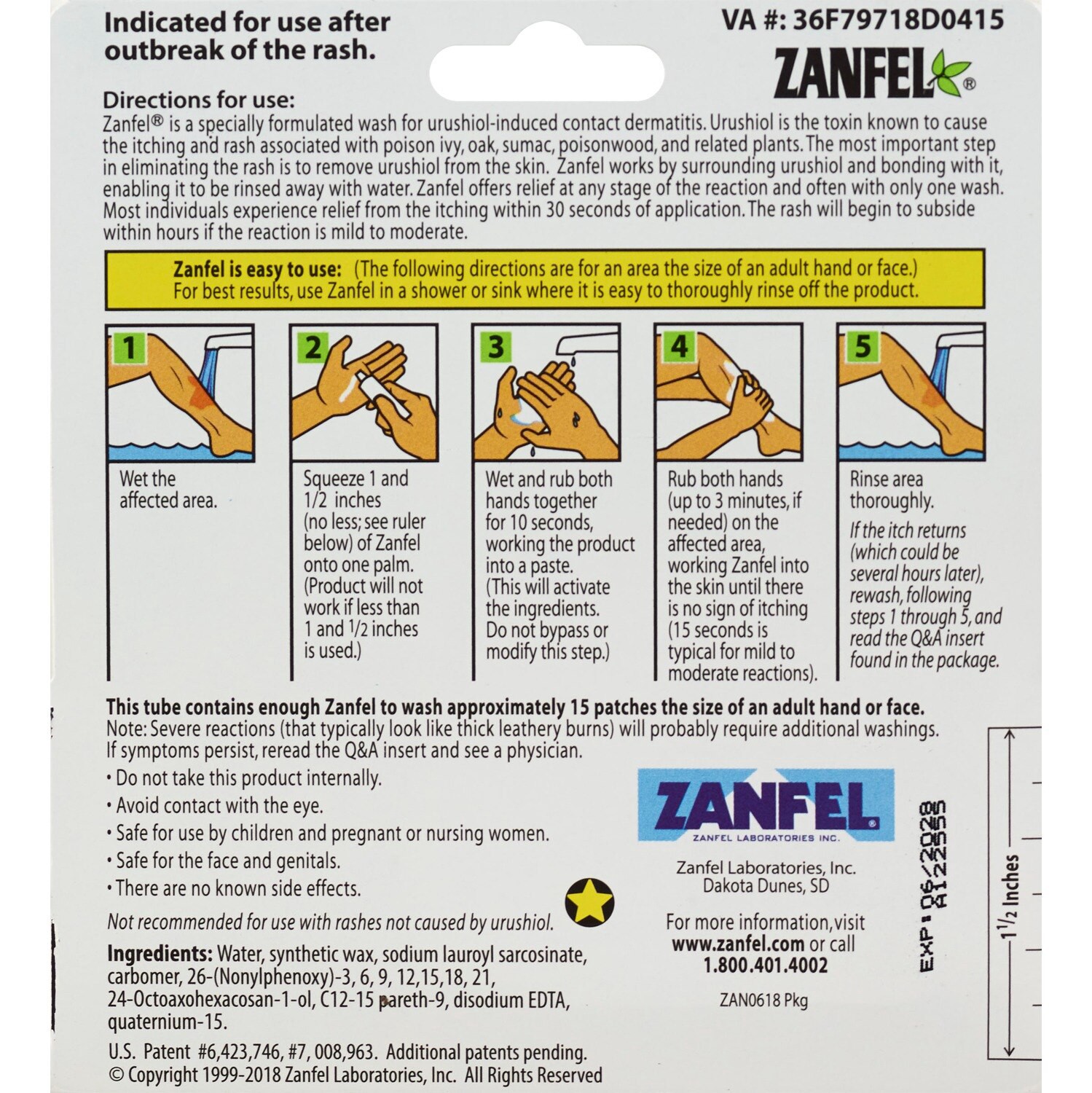 slide 2 of 5, Zanfel Dual Action Poison Ivy, Oak And Sumac Wash, 1 oz