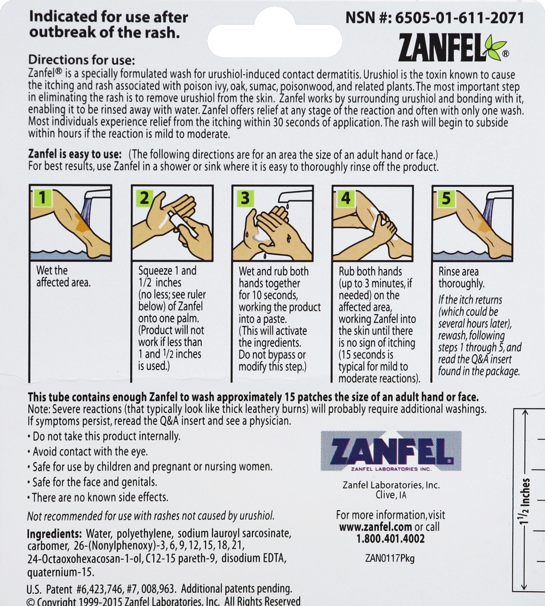 slide 4 of 5, Zanfel Unique Dual-Action Formula Poison Ivy Wash 1 oz, 1 oz