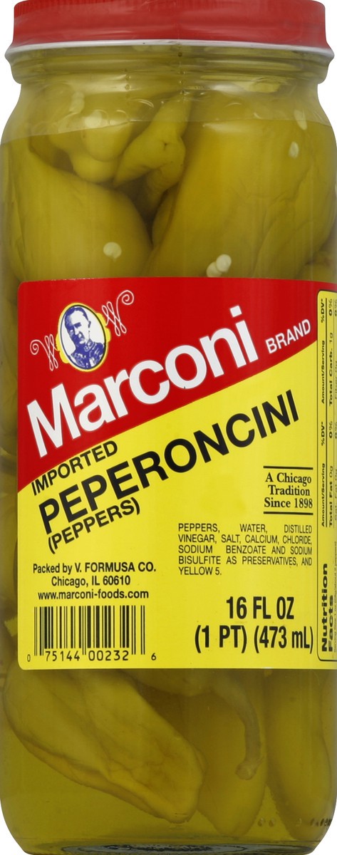 slide 1 of 2, Marconi Pepperoncini Imported, 16 oz