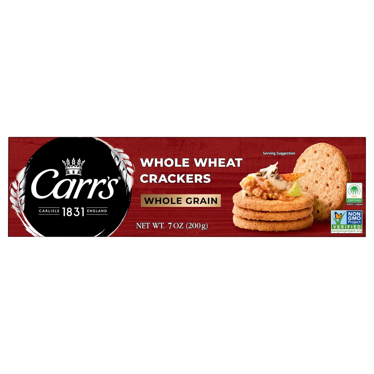 slide 4 of 13, Carr's Crackers, Whole Wheat, 7 oz, 7 oz