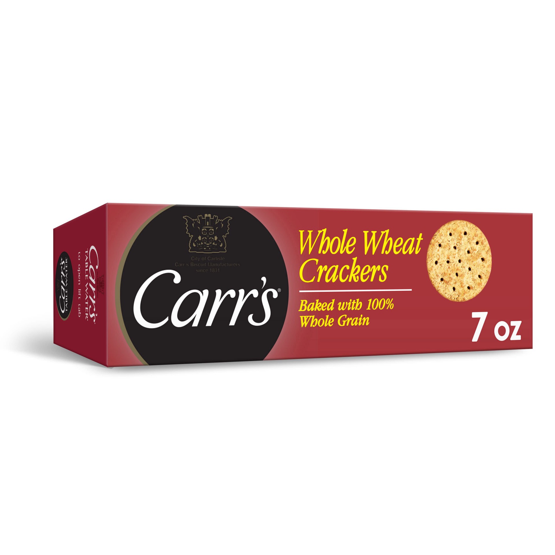 slide 1 of 13, Carr's Crackers, Whole Wheat, 7 oz, 7 oz
