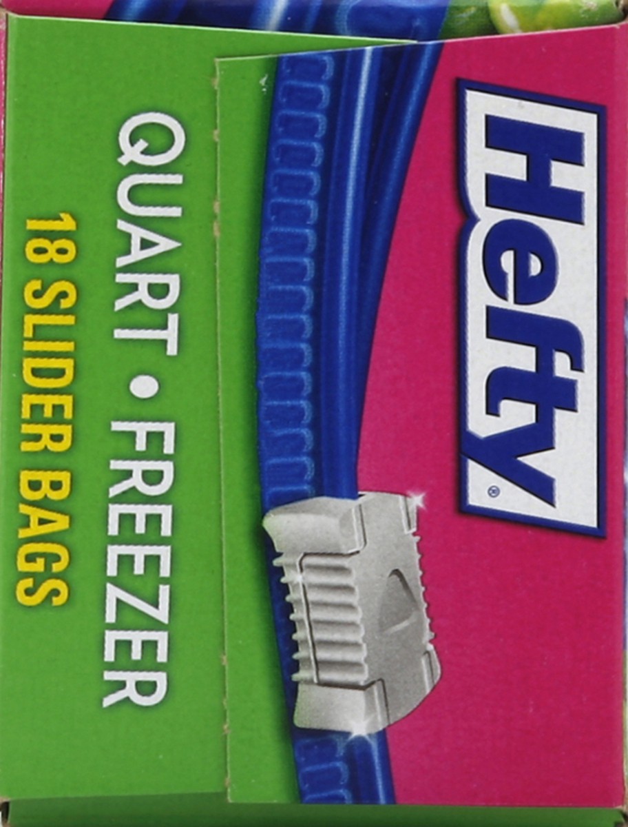 slide 3 of 4, Hefty Quart Size Freezer Slider Bags, 18 ct