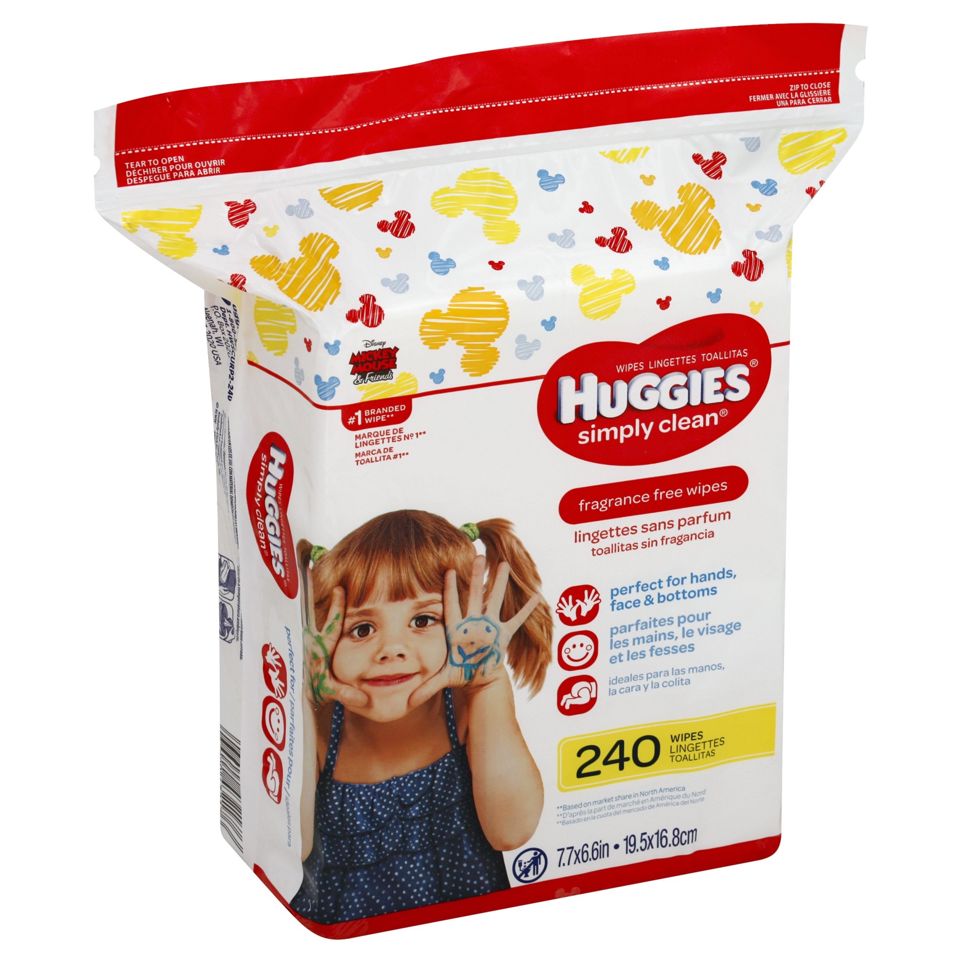 slide 1 of 3, Huggies Simply Clean Fragrance Free Baby Wipes, 240 ct