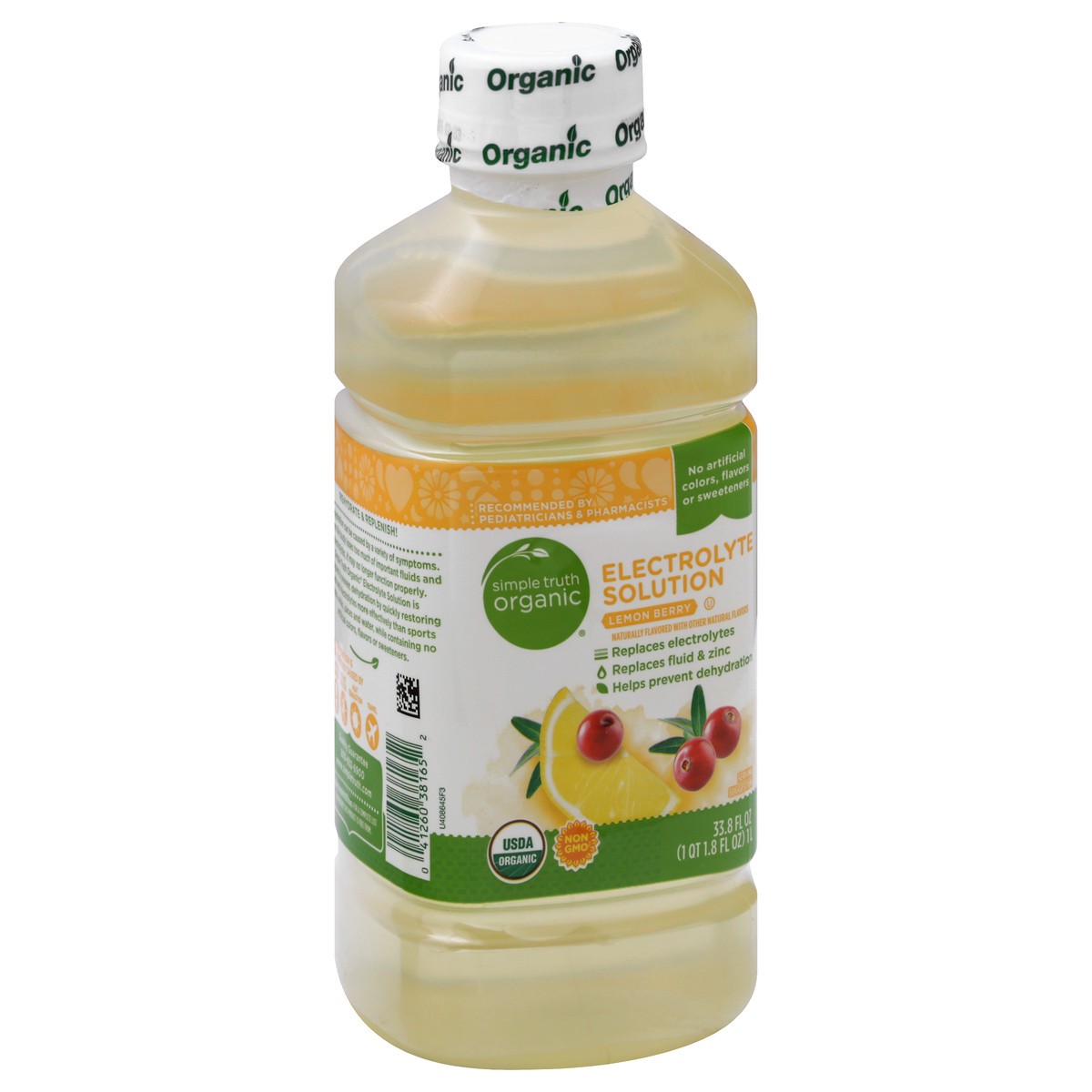 slide 3 of 10, Simple Truth Organic Lemon Berry Electrolyte Solution 33.8 oz, 33.8 oz