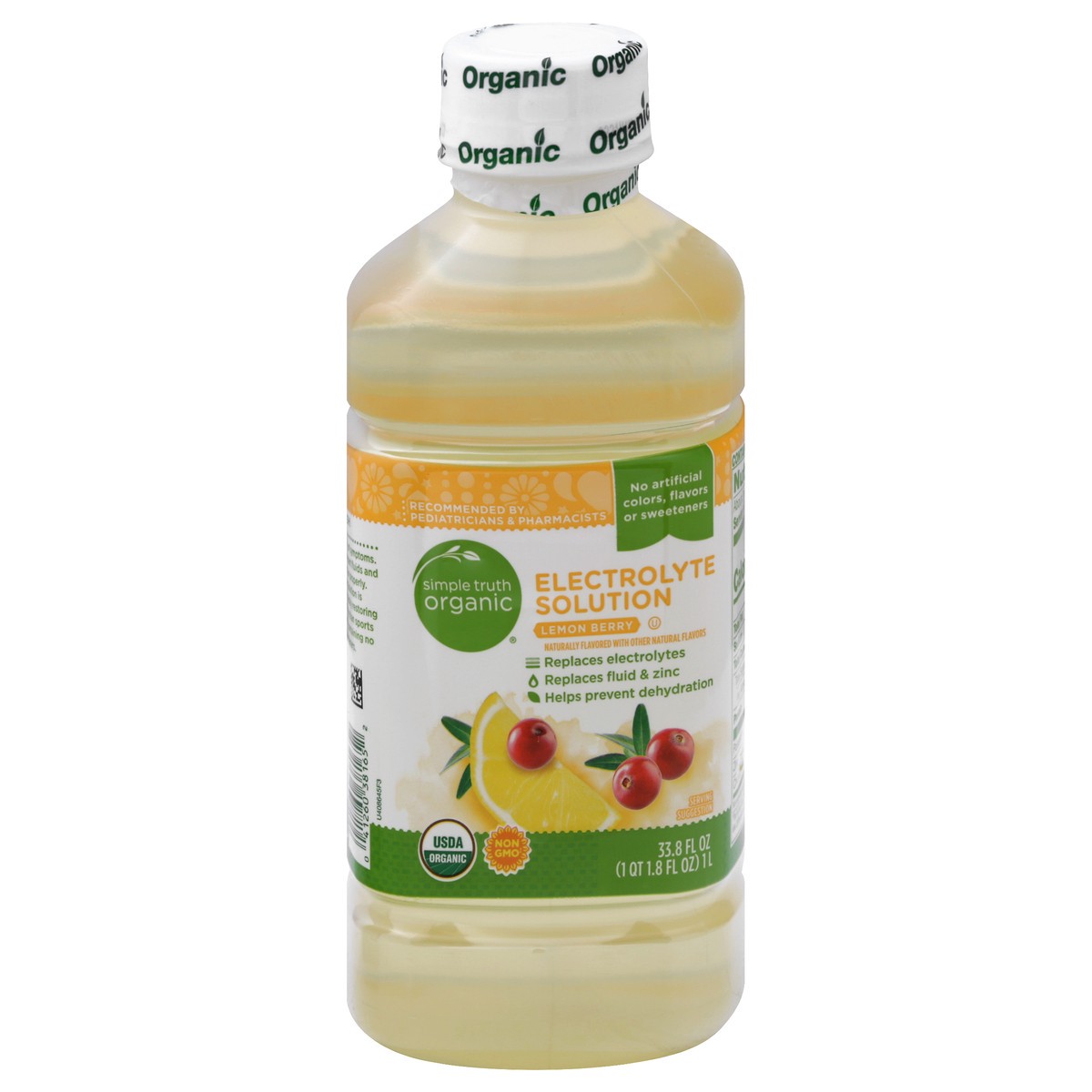 slide 1 of 10, Simple Truth Organic Lemon Berry Electrolyte Solution 33.8 oz, 33.8 oz