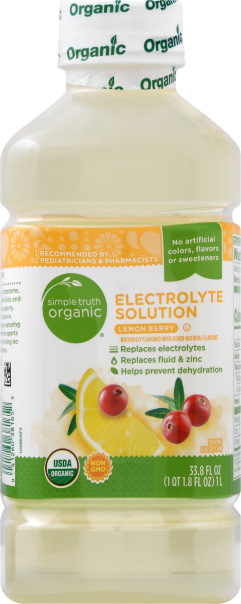 slide 9 of 10, Simple Truth Organic Lemon Berry Electrolyte Solution 33.8 oz, 33.8 oz