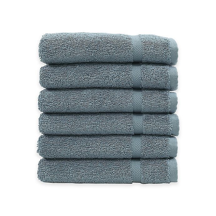 slide 1 of 2, Linum Home Textiles Denzi Washcloths - Denzi Blue, 6 ct