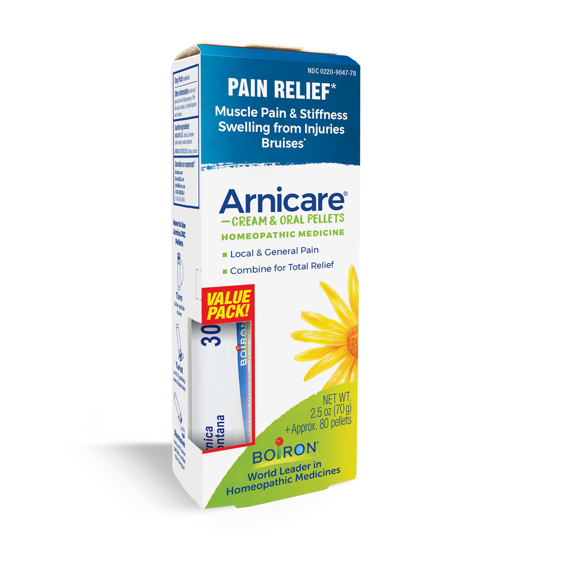 slide 8 of 9, Boiron Value Pack Arnicare Cream + Oral Pellets, 2.5 oz