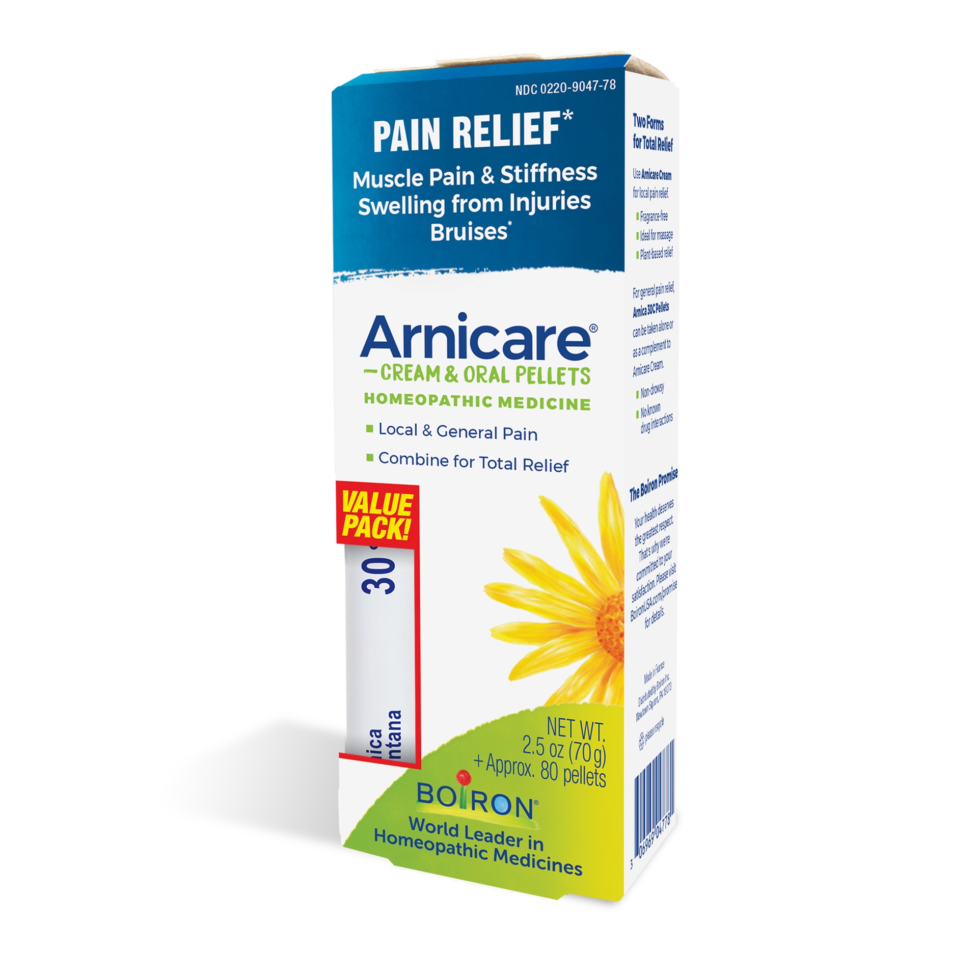 slide 9 of 9, Boiron Value Pack Arnicare Cream + Oral Pellets, 2.5 oz