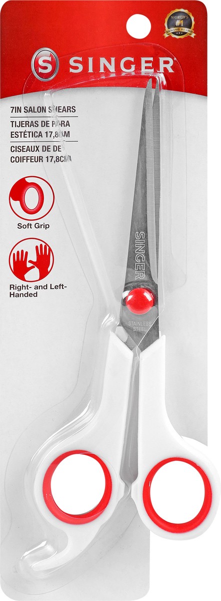 slide 4 of 6, SINGER 7" Salon Shears with Comfort Grip, 1 ct