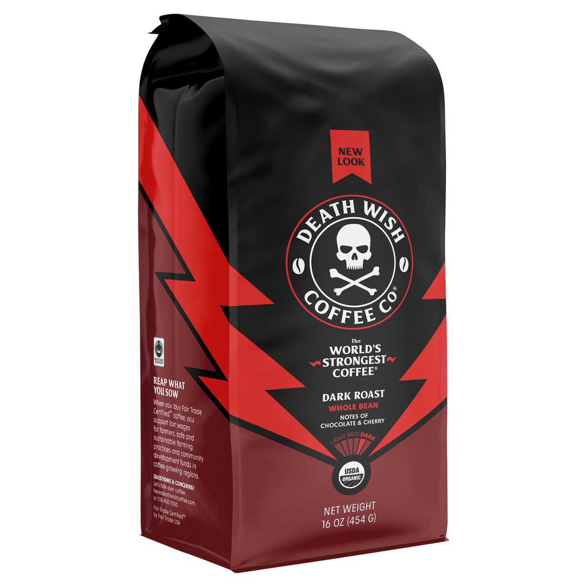 slide 6 of 6, Death Wish Coffee Co. Death Wish Coffee - Whole Bean, 16 oz