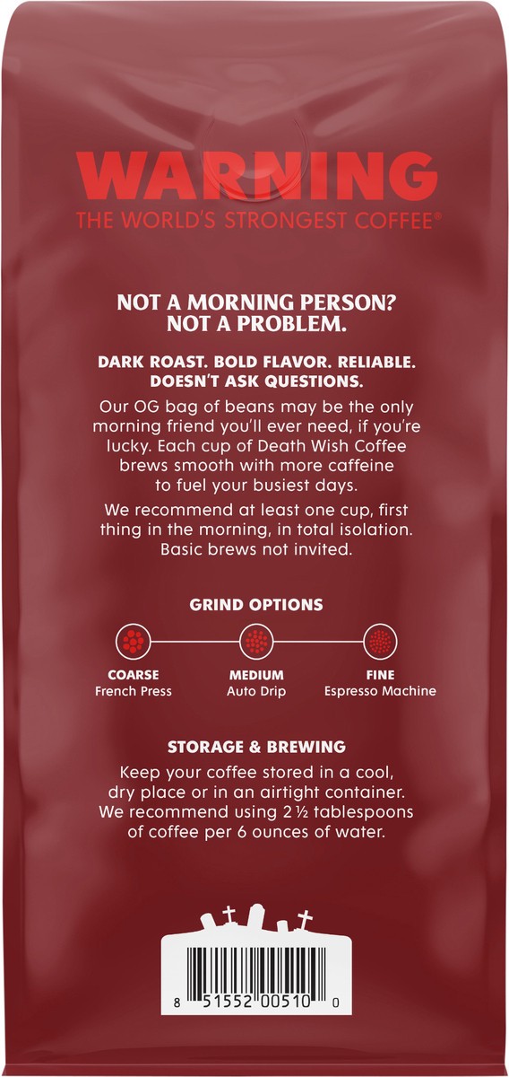 slide 4 of 6, Death Wish Coffee Co. Death Wish Coffee - Whole Bean, 16 oz