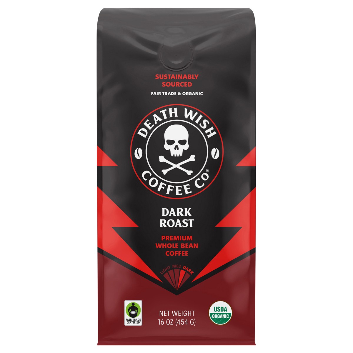 slide 1 of 6, Death Wish Coffee Co. Death Wish Coffee - Whole Bean, 16 oz
