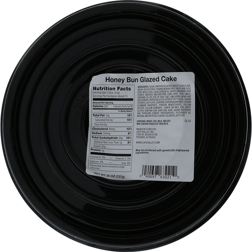 slide 4 of 4, Café Valley Honeybun Glazed Cake, 28 oz