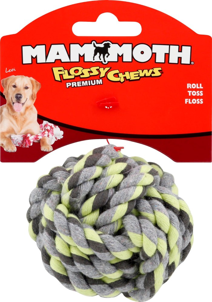 slide 1 of 2, Mammoth Mini Blue Green Flossy Chew Toy, 1 ct