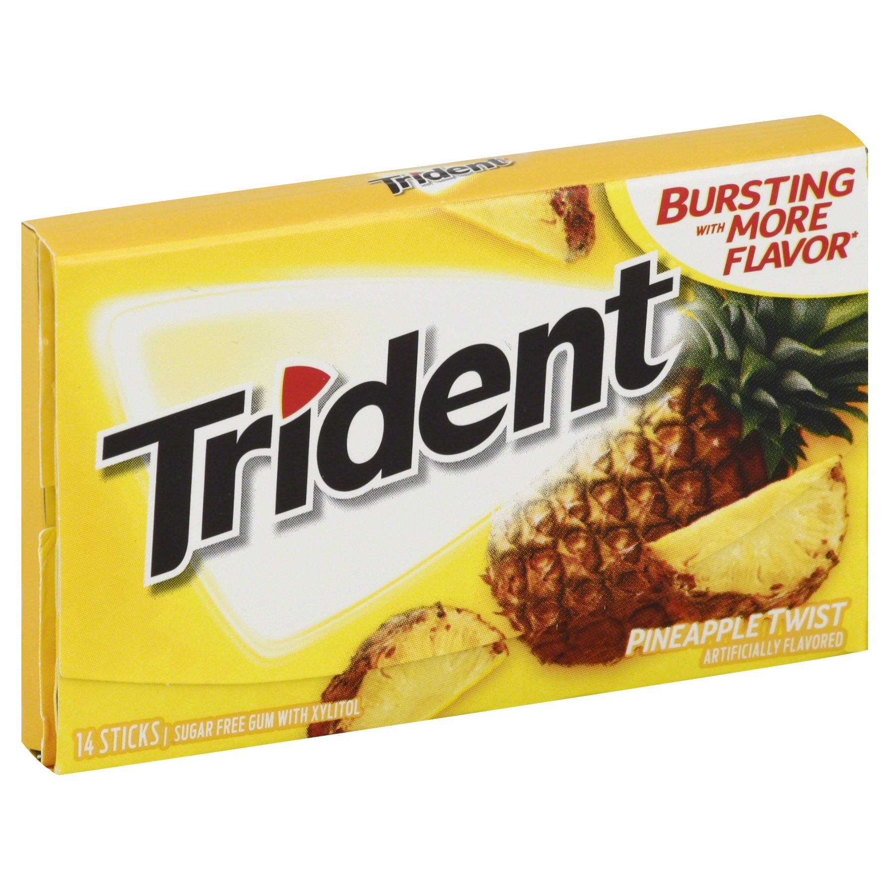 Trident Pineapple Twist Sugar Free Gum With Xylitol 14 ct