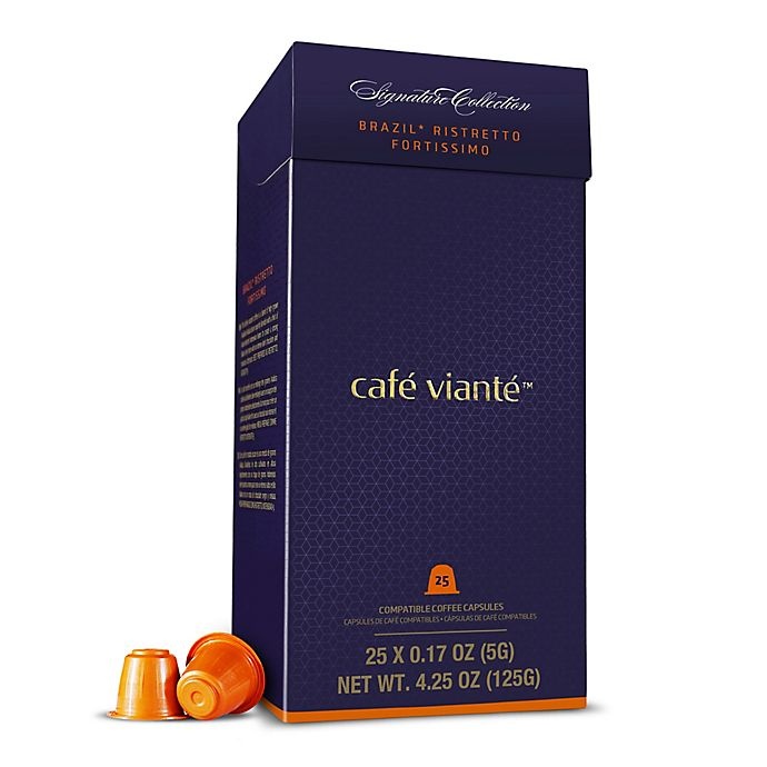 slide 1 of 3, Café Vianté Brazil Ristretto Fortissimo Coffee Capsules, 25 ct