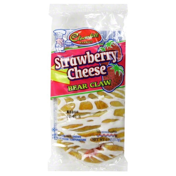 slide 1 of 1, Clover Hill Danish Strawberry Cheese Bear Claw 4.25 oz, 4.25 oz