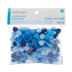 1/2" Mixed Blue Pom Poms by Creatology