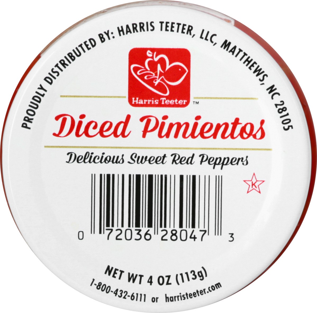 slide 7 of 10, Harris Teeter Pimientos - Diced, 4 oz