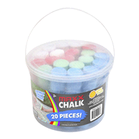 slide 7 of 9, Maxx Chalk Play Bucket with chalk, 20 ct