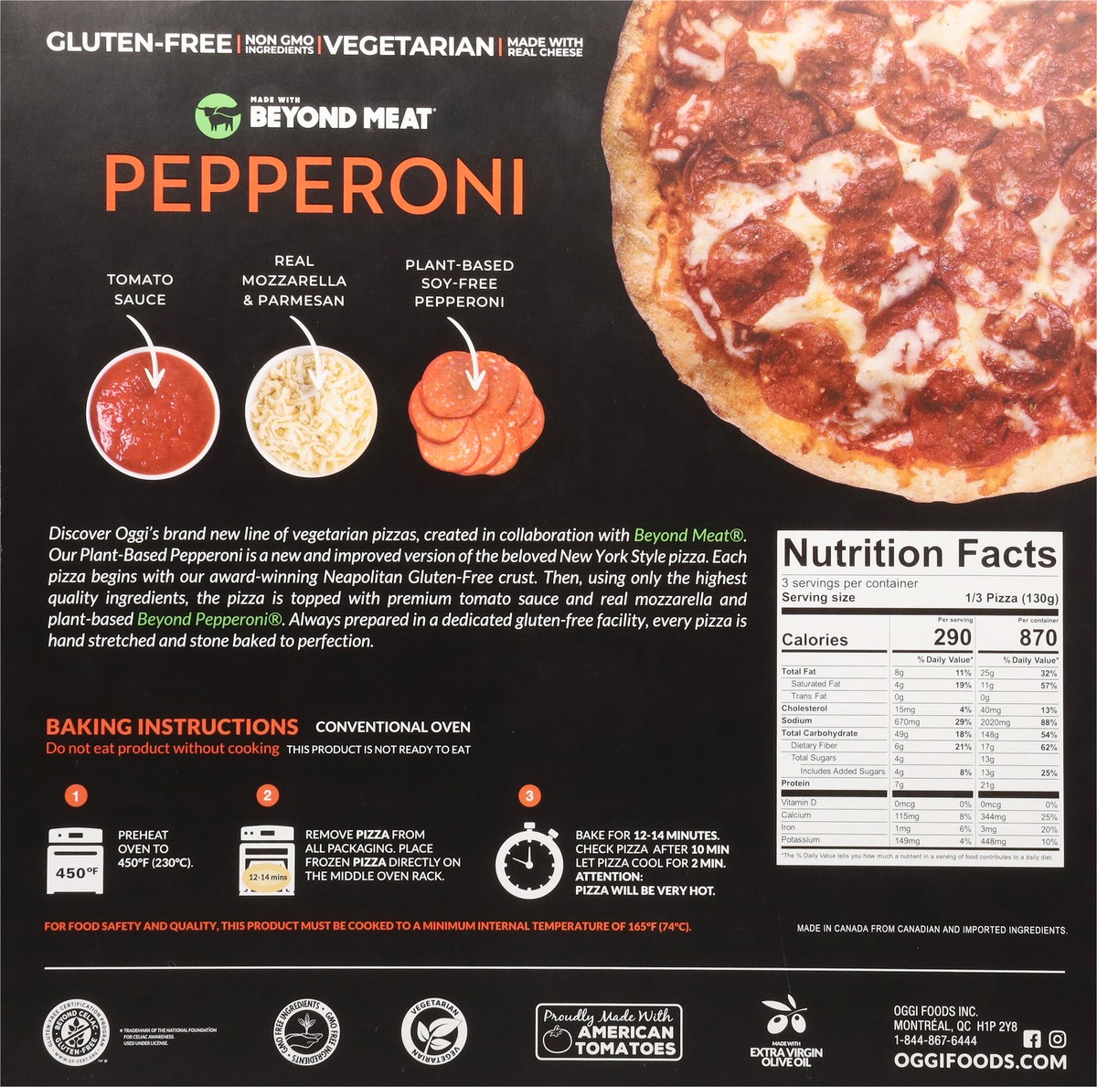 slide 2 of 13, Oggi Plant-Based Neapolitan-Style Crust Pepperoni Pizza 13.76 oz, 13.75 oz